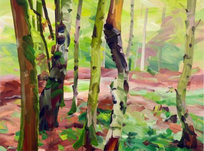 2017年21月Forêt（布面丙烯） 作者 奥利维尔·莫雷尔（Olivier Morel）