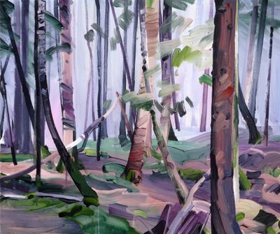 Forêt22，2017（布面丙烯） 作者 奥利维尔·莫雷尔（Olivier Morel）