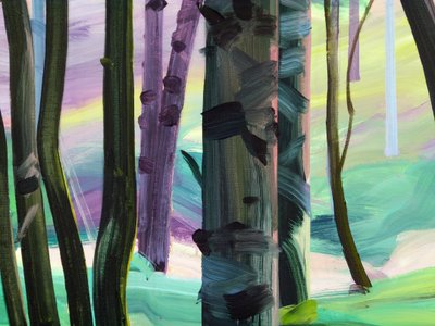 Forêt28，细节，2017（布面丙烯） 作者 奥利维尔·莫雷尔（Olivier Morel）