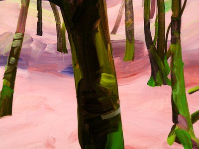 Forêt29，细节，2017（布面丙烯） 作者 奥利维尔·莫雷尔（Olivier Morel）