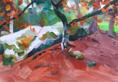 Forêt31,2018（布面丙烯） 作者 奥利维尔·莫雷尔（Olivier Morel）