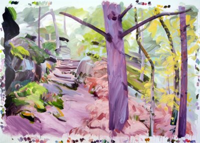 Forêt35，2018（布面丙烯） 作者 奥利维尔·莫雷尔（Olivier Morel）