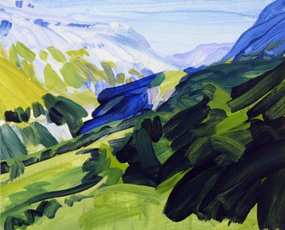 Leukerbad 34，2017（丙烯酸画布） 作者 奥利维尔·莫雷尔（Olivier Morel）