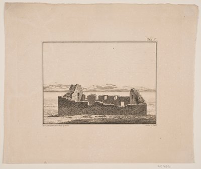 格陵兰的教堂废墟。插图为 W.A.Graah.格陵兰东海岸考察之旅 作者 瓦格拉