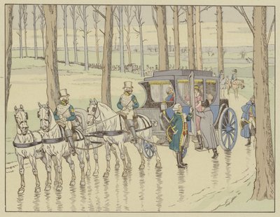 拿破仑会见奥地利大法官玛丽 - 路易斯，他必须结婚，1810年3月27日 作者 Onfray de Breville工作