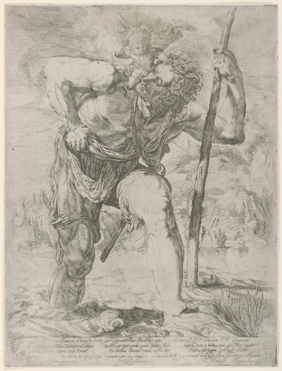 圣克里斯托弗怀抱圣婴 作者 奥拉齐奥（Orazio Borgianni）
