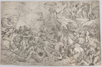 跨越红海》，1583年，1583年。 作者 奥拉齐奥·法里纳蒂（Orazio Farinati）