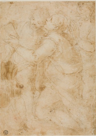 三个青年在祈祷 作者 奥拉齐奥·萨马基尼（Orazio Samacchini）