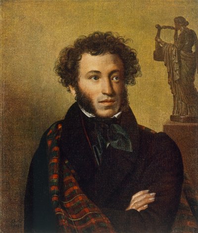 亚历山大·普希金的肖像，1827年 作者 Orest Adamovich Kiprensky