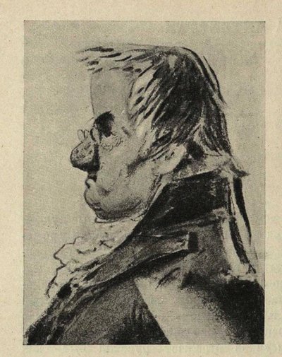 建筑师Giacomo Quarenghi的肖像漫画1744-1817年，1810年代。 作者 奥尔洛夫斯基