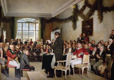 艾兹沃尔国民议会于 1814 年通过挪威宪法 作者 奥斯卡·阿诺德·韦格兰