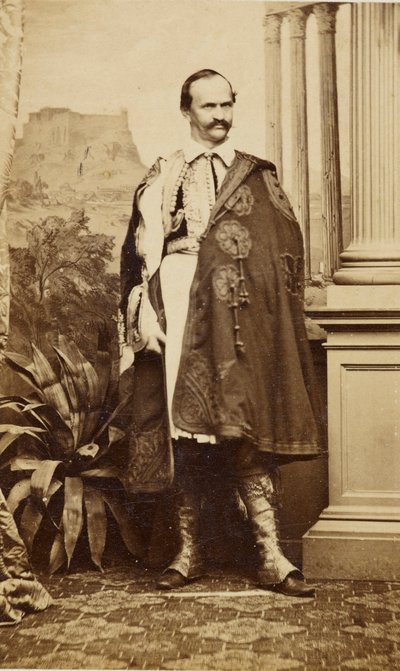 希腊国王奥托一世的画像，约1863年。 作者 奥斯卡克莱默