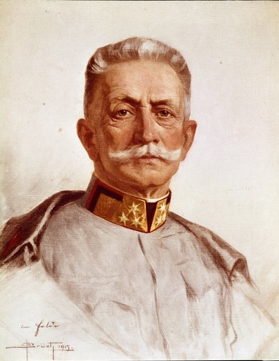 奥匈帝国陆军参谋长弗朗茨-康拉德-冯-霍岑多夫肖像 作者 Oskar Bruch