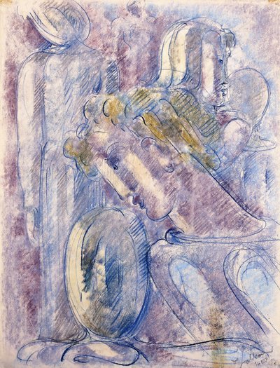 在对角线轮廓中分组；以对角线轮廓分组 作者 奥斯卡·施勒默（Oskar Schlemmer）