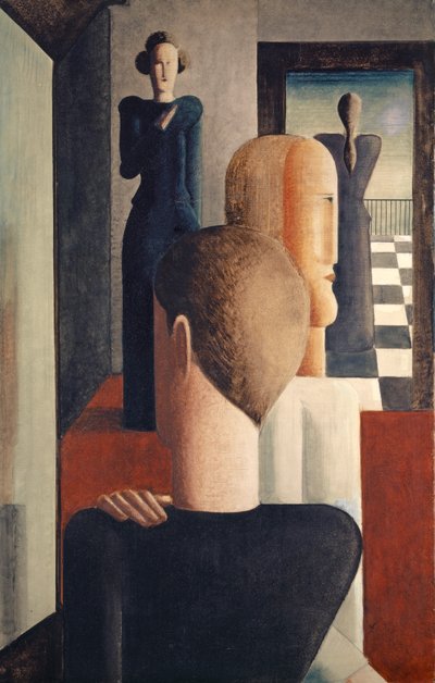 内部有五个人物，罗马 作者 奥斯卡·施勒默（Oskar Schlemmer）