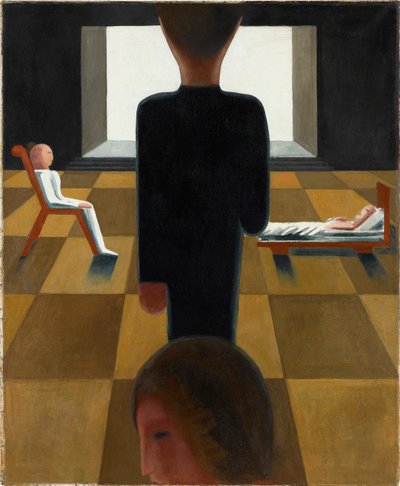 休息室，1925年。 作者 奥斯卡·施勒默（Oskar Schlemmer）