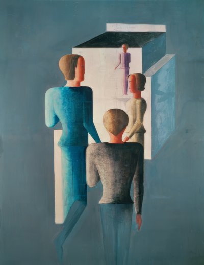 四个数字和多维数据集 作者 奥斯卡·施勒默（Oskar Schlemmer）