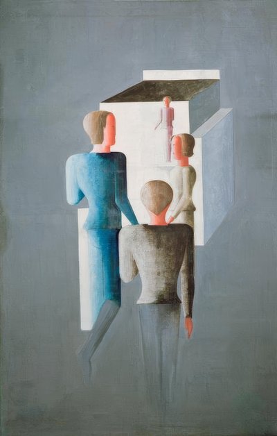 四个数字和多维数据集 作者 奥斯卡·施勒默（Oskar Schlemmer）