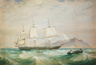 HMS大黄蜂，1861年 作者 Oswald Walters Brierly