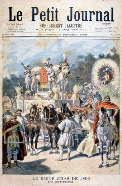1896年在巴黎举行的肥牛庆祝活动 作者 奥斯瓦尔多·托法尼（Oswaldo Tofani）