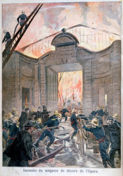 巴黎歌剧院大火，1894年 作者 奥斯瓦尔多·托法尼（Oswaldo Tofani）
