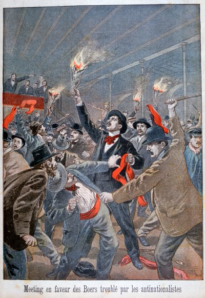 1900年，为受到反民族主义者困扰的布尔人举行的会议 作者 奥斯瓦尔多·托法尼（Oswaldo Tofani）