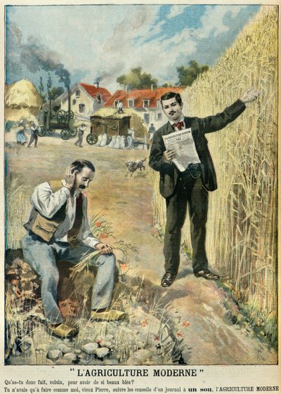 1897 年的现代农业（雕刻） 作者 Oswaldo Tofani