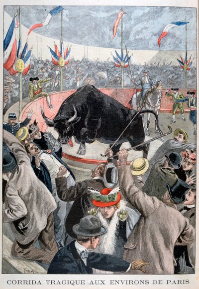1899年，巴黎发生悲惨的斗牛事故 作者 奥斯瓦尔多·托法尼（Oswaldo Tofani）