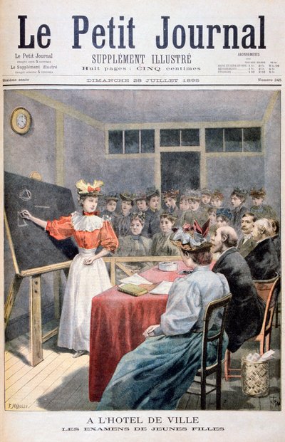 1895年在法国市政厅参加考试的年轻女孩 作者 奥斯瓦尔多·托法尼（Oswaldo Tofani）