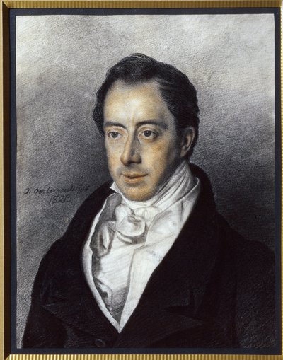 尼古拉斯·伊万诺维奇·图尔格涅夫（1789-1871）的肖像。 （屠格涅夫肖像）。 奥托作品（Yermolay）Oesterreich（1790-1871），纸板粉彩 作者 Otto  Oesterreich