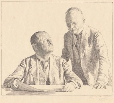 收藏家 Guido von Usedom 和 Gustav von Houwald 的双人肖像
收藏家 作者 Otto Greiner（艺术家签名）
