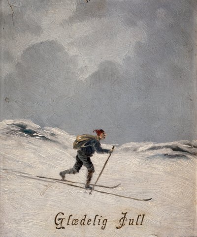 滑雪者（圣诞快乐），约 1880 年 作者 奥托·亨宁