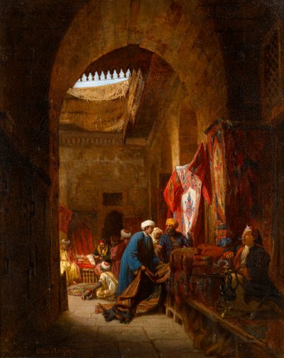 地毯集市，开罗 作者 Otto Johann Heinrich Heyden
