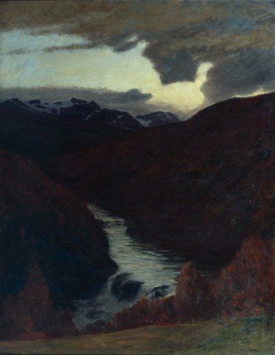 山中之秋，约 1890 年（布面油画） 作者 奥托·路德维希·辛丁