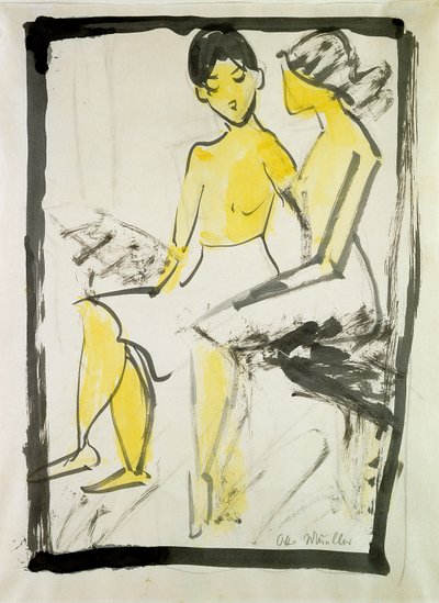 坐着的女孩 作者 奥托穆勒