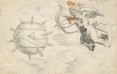 丘比特向世界地球仪射箭，1608年或之前不久。 作者 奥托·范·维恩。