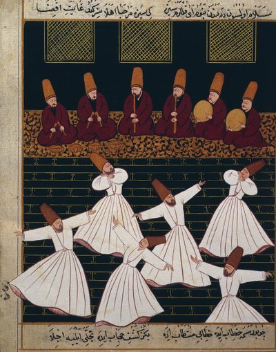 在科尼亚旋转苦行僧的仪式 作者 Ottoman School