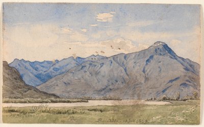 意大利的山水画。 作者 PC Skovgaard