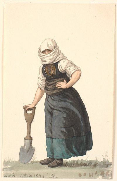 身着日常服装的莱索农家女 作者 PC Skovgaard