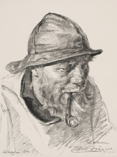 斯卡根渔民的头像 作者 Peder Severin Krøyer