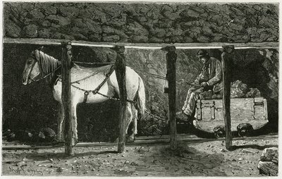 有贝雷恩的画廊内部。费拉特的版画，为卡米尔-莱蒙尼尔（1844-1913）的故事《比利时》作插图，比利时作家。发表于《世界之旅》，新旅行杂志，1884年第二学期，由Edouard Charton（1807-1）编辑。 作者 费拉特