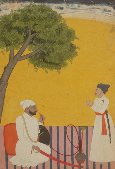 王子的肖像，查谟，克什米尔，1760年 作者 帕哈里学校