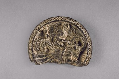 与水上龙上的Nereid调色板，c.50-75（片岩） 作者 巴基斯坦学校