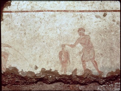 洗礼场景，三世纪（壁画） 作者 Paleo Christian