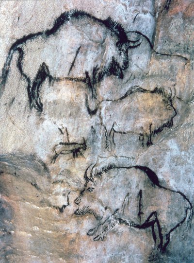 Injured Bison, Magdalenian (cave painting) 作者 旧石器时代旧石器时代