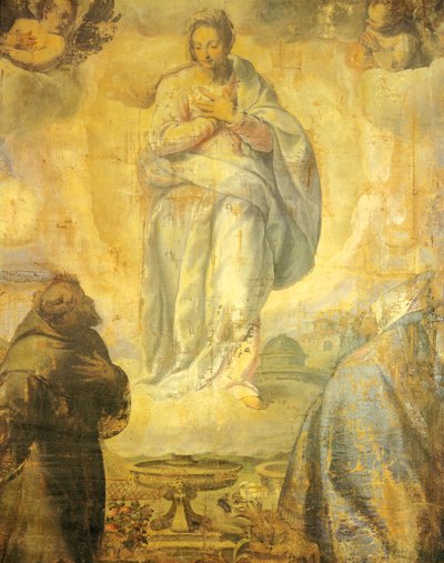 圣母无原罪像》，雅各布-内格雷蒂（Jacopo Negretti），又名帕尔马-扬格（1544-1628 年），马尔凯，雷卡纳蒂，圣弗朗西斯科教堂 作者 帕尔马·伊尔·乔瓦内 (1548 1628)