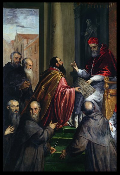 教皇保罗四世交出法令 作者 帕尔玛（Palma Il Giovane）