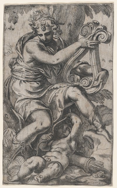 Cupid and Apollo with a lyre, ca. 1568., ca. 1568. 作者 保罗·法里纳蒂