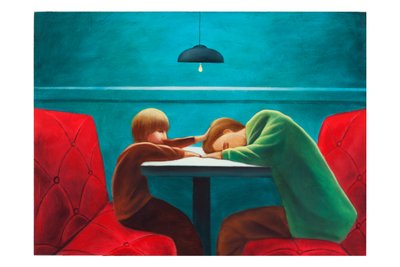 神话 7 号：赫尔墨斯，2025 年（木板油画） 作者 