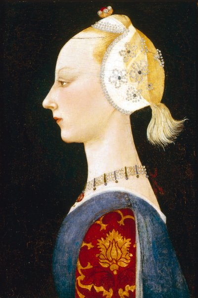 一位年轻的时尚女士，1462-1465年 作者 保罗·乌切洛